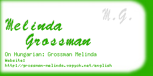 melinda grossman business card